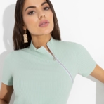 Водолазка Дерзко, стильно! (light green). Состав: 65% п/э, 30% вискоза, 5% спандекс