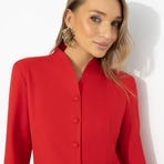 Платье Ревную себя (скандально-красное). Состав: 95% полиэстер, 5% эластан