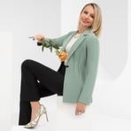 Жакет Скорая модная помощь (базилик). Состав: 60% п/э, 37% вискоза, 3% спандекс