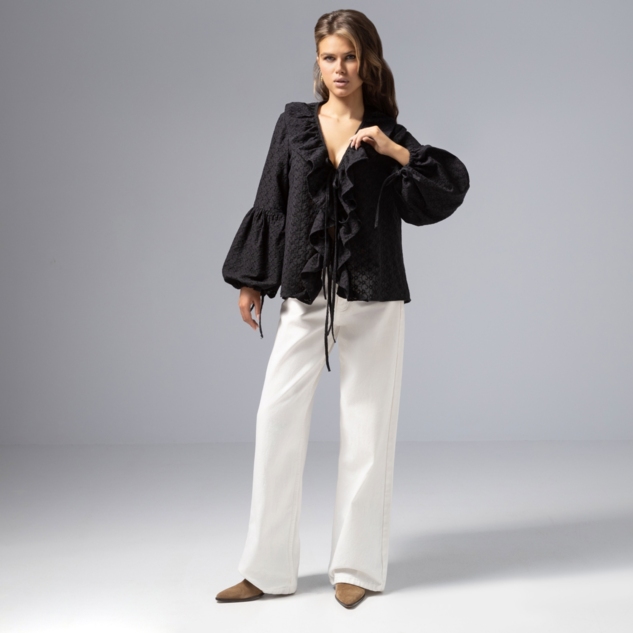 Блуза Пленительная грация (черная) 