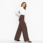 Брюки Модный экстаз (шоколад). Состав: 95% полиэстер, 5% эластан