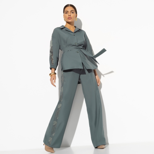 Брючный костюм Престижная номинация (шарм, 2 в 1, с поясом) 