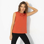 Блуза Легкое настроение (терракот). Состав: 97% п/э, 3% спандекс