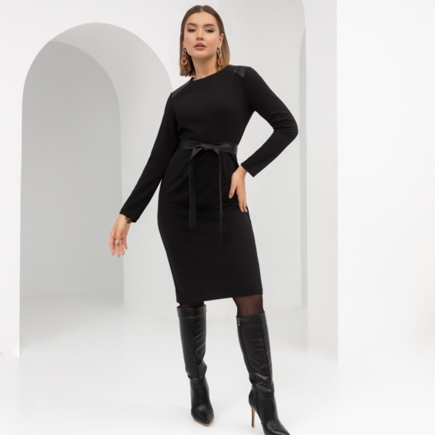 Платье-футляр Встреча с судьбой (с поясом) 