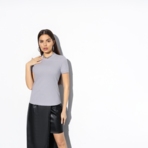 Футболка Удивляю сама себя (грэй). Состав: 65% п/э, 30% вискоза, 5% спандекс