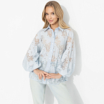 Блуза Теория красоты (дымчато-голубая). Состав: 80% вискоза, 20% п/э