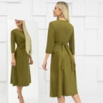 Платье Беспроигрышная формула (хаки). Состав: 95% п/э, 5% эластан