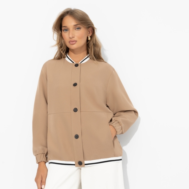 Бомбер Любуйся мной (бежевый) 