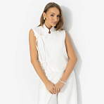 Прямая речь (белый). Состав: 60%  п/э, 37%  вискоза, 3% спандекс