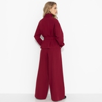 Брючный костюм Так выглядит уверенность (бордо, 2 в 1, с поясом). Состав: 95% полиэстер, 5% эластан