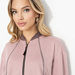 Бомбер Нас не догонят (пыльная роза). Состав: 65% п/э, 30% вискоза, 5% спандекс