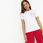 Футболка Любовь с первого взгяда. Состав: 65% полиэстер, 30% вискоза, 5% стрейч