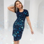 Платье-футляр Северное сияние. Состав: 95% п/э, 5% спандекс