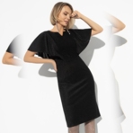 Платье В праздничном сиянии (black). Состав: 95% п/э, 5% эластан