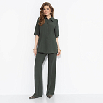 Брюки Оглушительный успех (dark green). Состав: 100% п/э