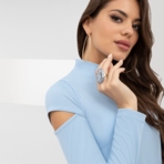 Водолазка Модный витамин (блю). Состав: 65% п/э, 30% вискоза, 5% спандекс