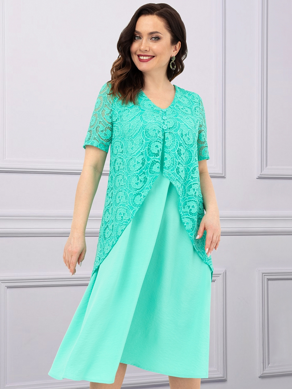 Платье Светская леди. Состав: 65% п/э, 30% вискоза, 5% спандекс