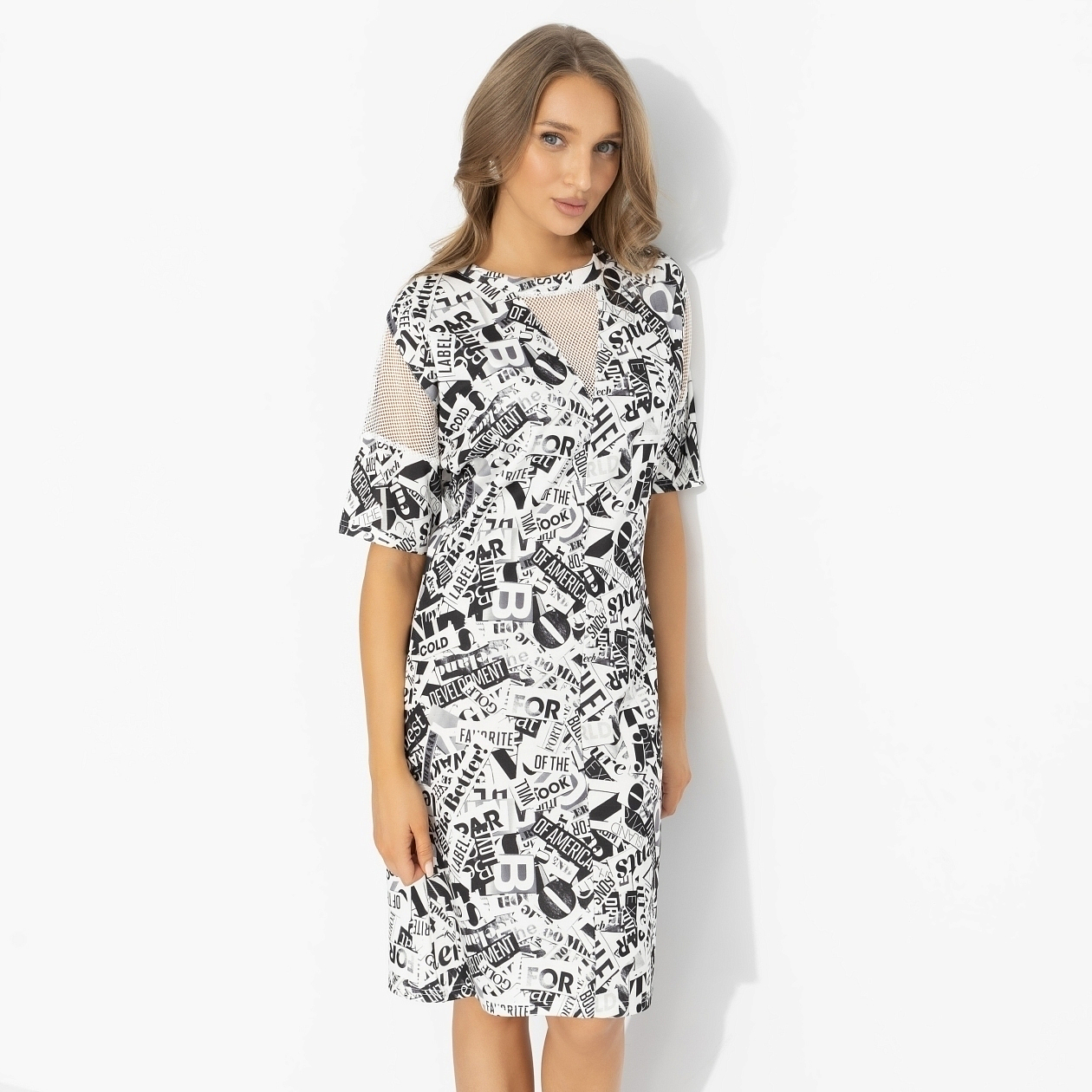 Платье Не по правилам (стиль). Состав: 65% полиэстер, 30% вискоза, 5% стрейч