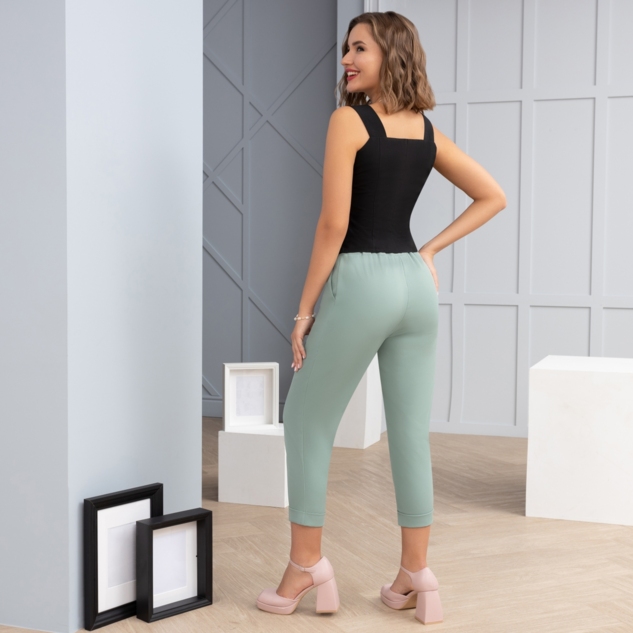 Брюки На дефиле (нежная мята) 