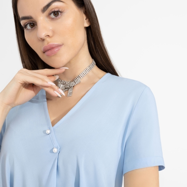 Брючный комплект Модные тенденции (2 в 1, с брошкой) 