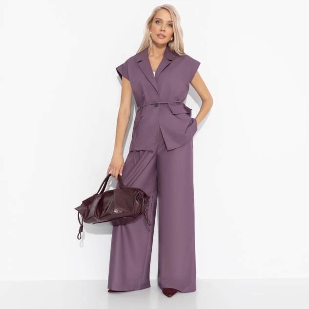 Брюки Я не опаздываю, я эффектная (бордовые) 