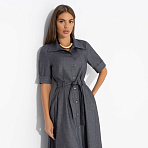 Платье День обещает быть стильным (с поясом). Состав: 75% полиэстер, 20% вискоза, 5% эластан