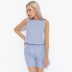 Комплект с шортами Любоваться собой (полоска, 2 в 1). Состав: 55% хлопок, 45% полиэстер