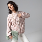 Бомбер Движение вперед (розовый). Состав: 60% полиэстер, 20% вискоза, 15% акрил, 5% хлопок