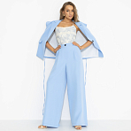 Брюки Легкой походкой (голубые). Состав: 60%  п/э, 37%  вискоза, 3% спандекс