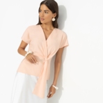 Блуза Откройся желаниям (оранжевая). Состав: 72% п/э, 22% вискоза, 6% спандекс