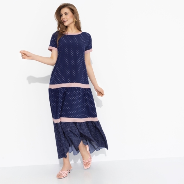 Платье Сердце открыто (синее) 