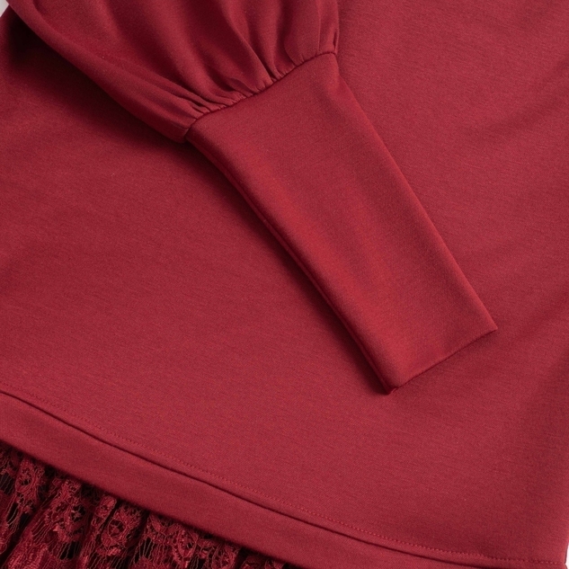 Платье История в кружевах (бордо) 