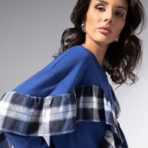 Лонгслив Гардеробная магия (синий). Состав: 55% полиэстер, 30% вискоза, 10% хлопок, 5% спандекс