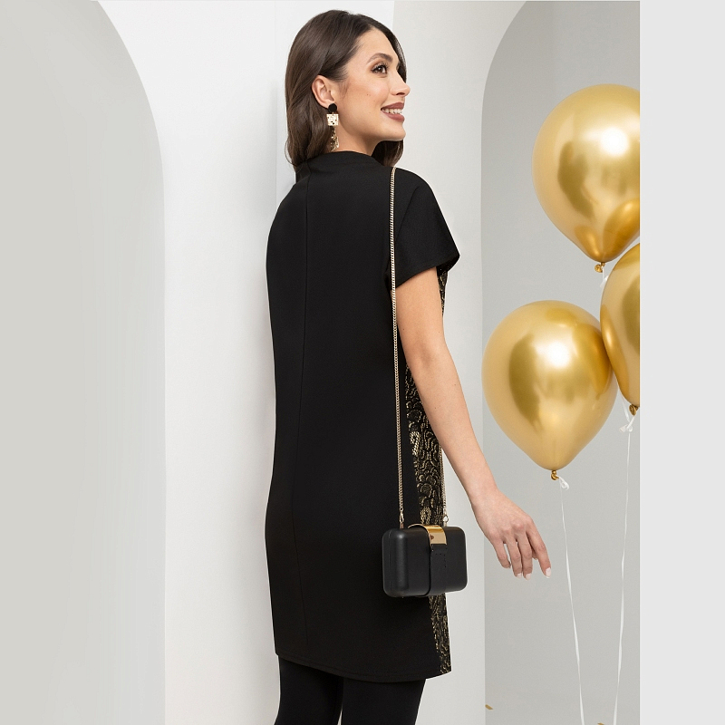 Платье Драгоценная (золотой восторг). Состав: 95% п/э, 5% эластан