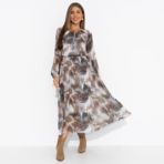 Платье Летящие мгновения (grey). Состав: 100% п/э