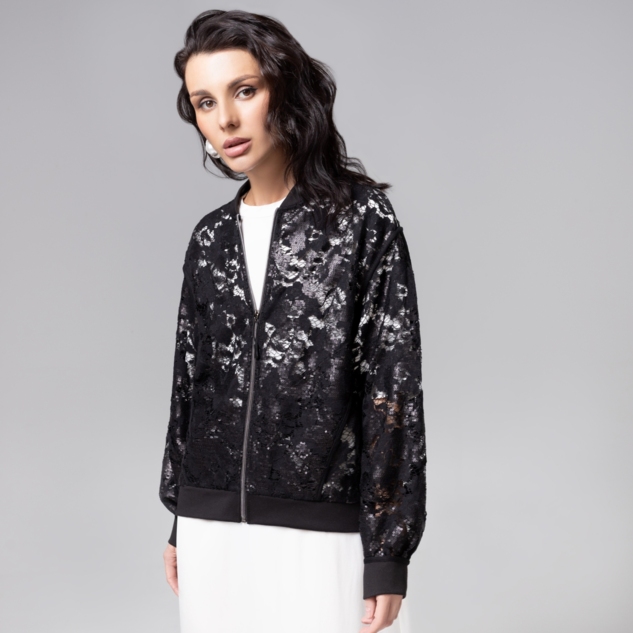 Бомбер Секрет смелости (чёрный) 