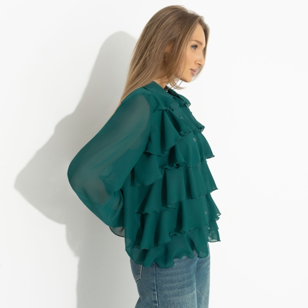 Блуза Гипнотический стиль (зеленая) 