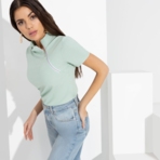 Водолазка Дерзко, стильно! (light green). Состав: 65% п/э, 30% вискоза, 5% спандекс