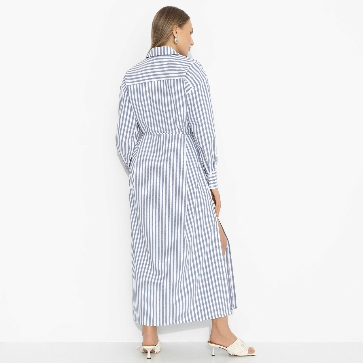 Платье-рубашка В самое сердце (тренд). Состав: 65% п/э, 30% вискоза, 5% эластан