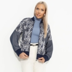 Бомбер Мой стиль– мои правила (синий). Состав: 95% полиэстер, 5% спандекс