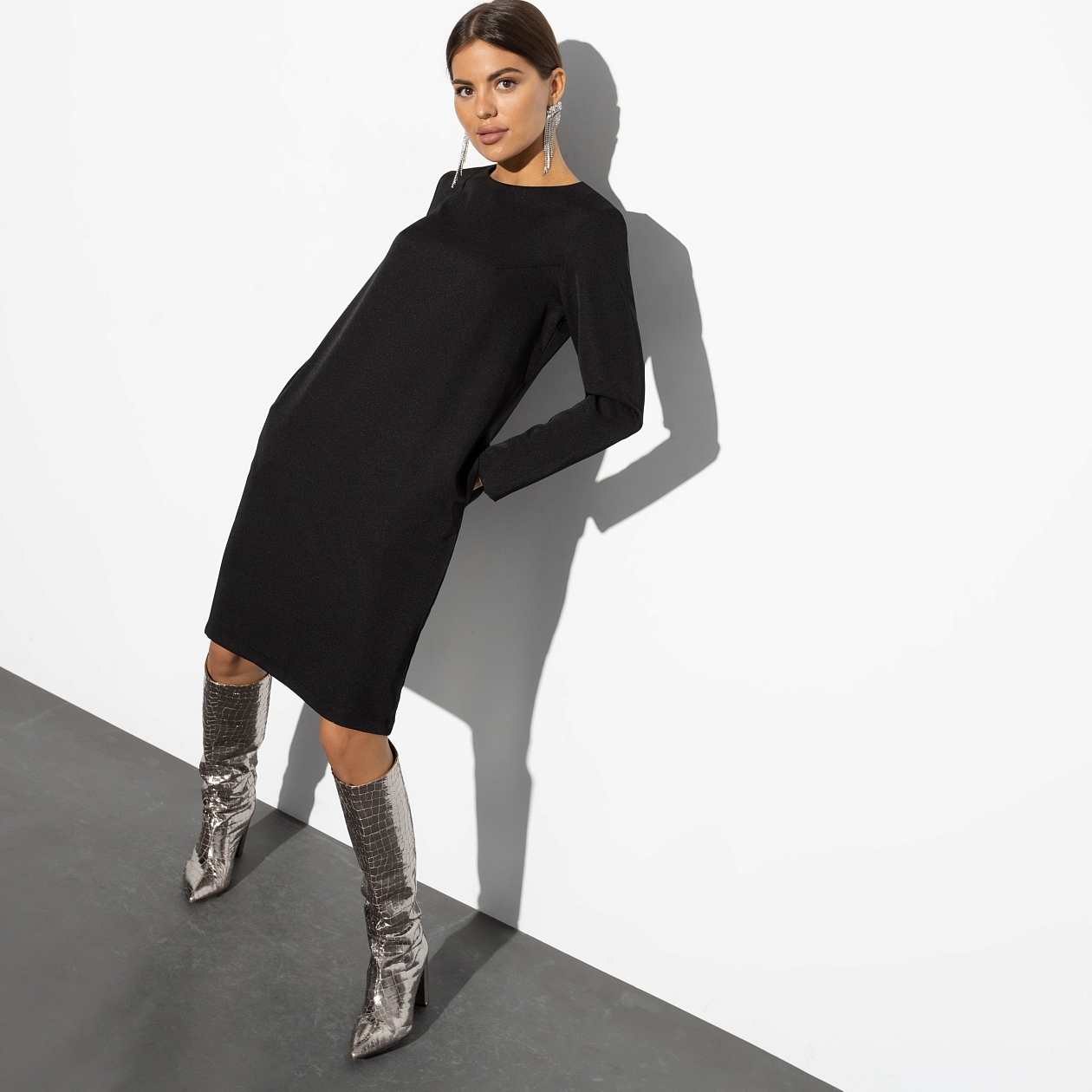 Платье Позволительная роскошь (офис). Состав: 96% п/э, 4% эластан