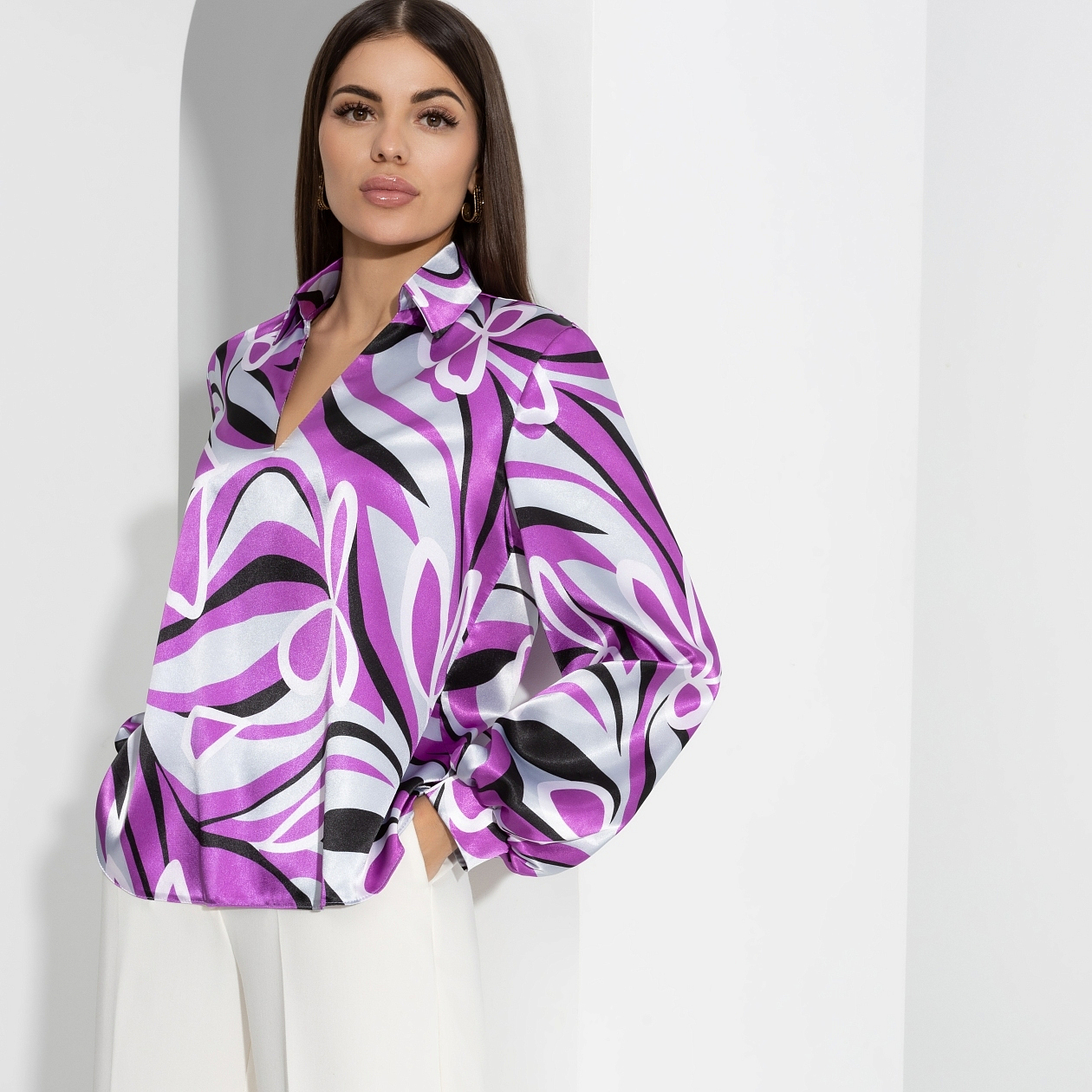 Блуза Личные границы (violet rose). Состав: 100% полиэстер