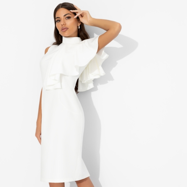 Платье-футляр Разрешите пригласить (белое) 