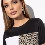 Футболка Стильное сочетание. Состав: 65% п/э, 30% вискоза, 5% стрейч