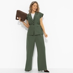 Брюки Легкой походкой (хаки). Состав: 60% полиэстер, 37% вискоза, 3% спандекс