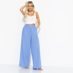 Брюки Легкость льна (голубые). Состав: 65% лен, 35% п/э