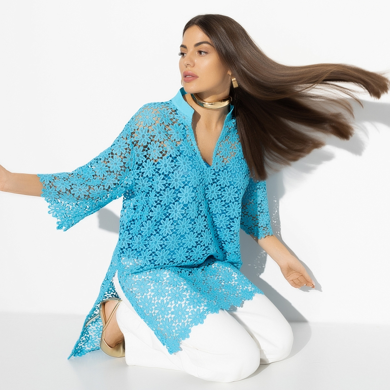 Туника Праздник стиля (эффектная, 2 в 1). Состав: 50% хлопок, 50% нейлон