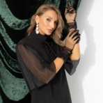 Платье Море волнуется (люкс). Состав: 60% п/э, 37% вискоза, 3% спандекс