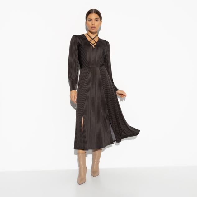 Платье Высокие требования (brown, с ремешком) 