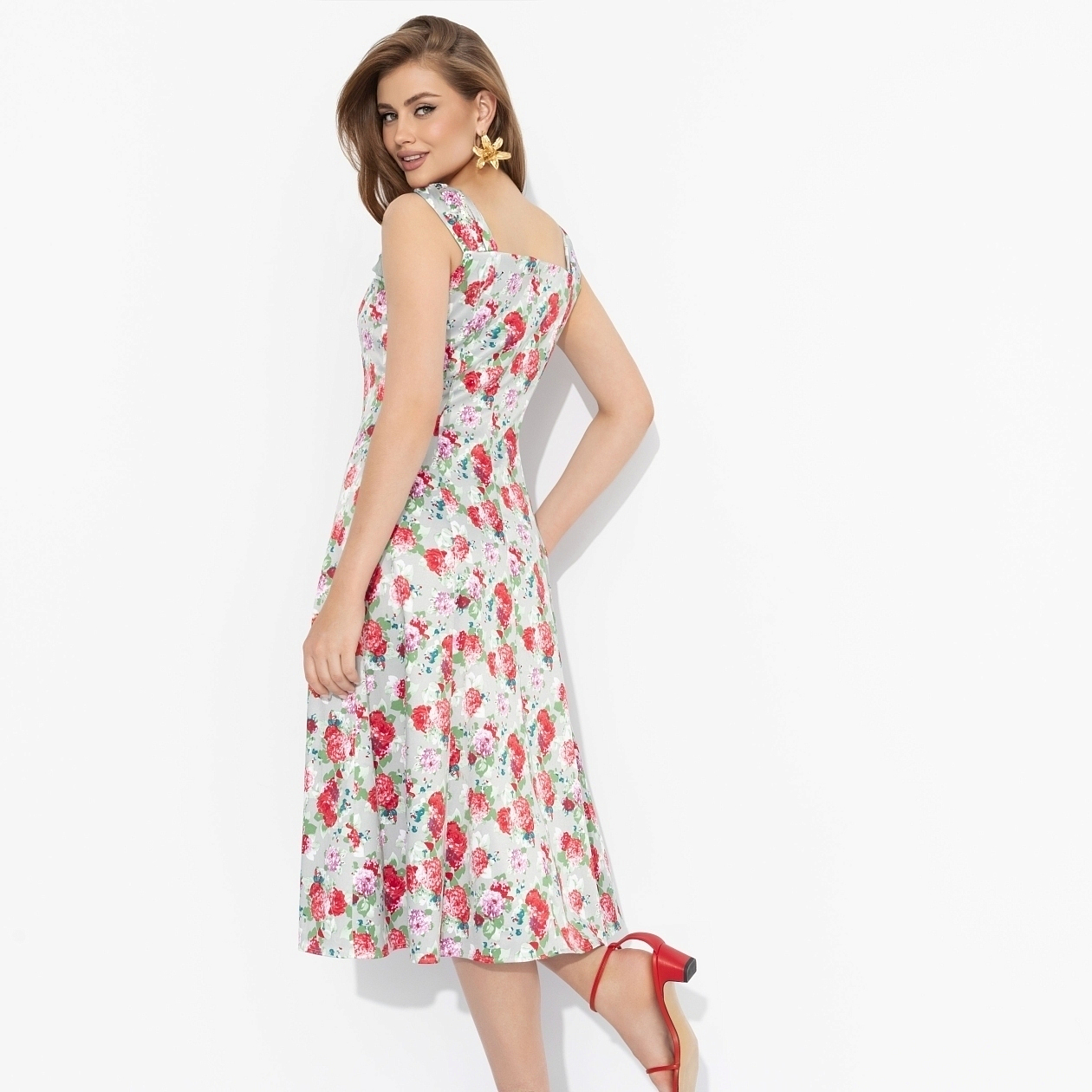 Сарафан Идеальная форма (flower). Состав: 50% хлопок, 45% п/э, 5% спандекс